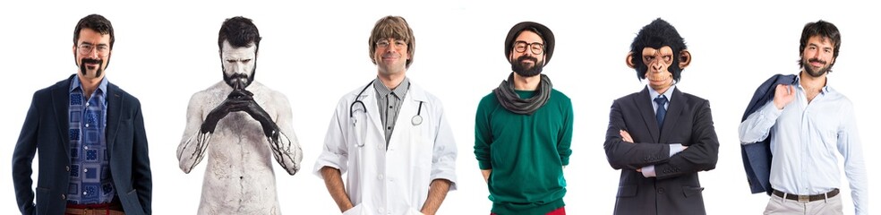 Person disguised of many professions