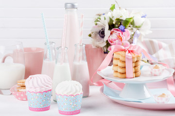 Baby shower in pastel colors