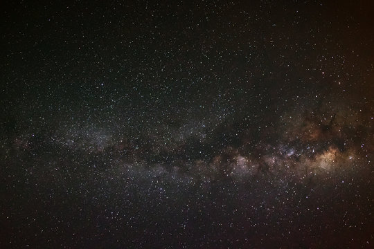 milky way galaxy on a night sky,long exposure photograph, with g