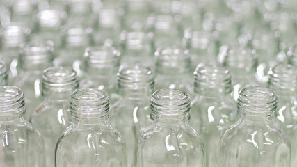 Group of Empty Glass Bottles