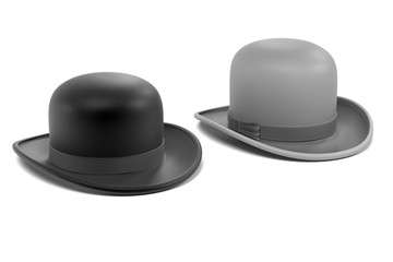 3d renderings of bowler hats