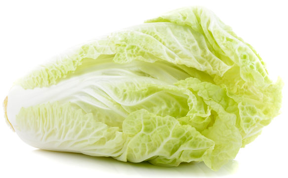 Chinesse cabbage on white background