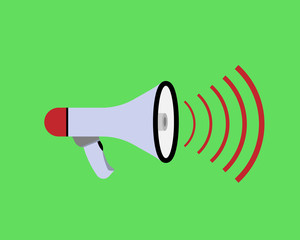 speaker on green background