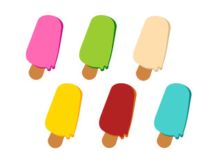 Ice cream set illustration