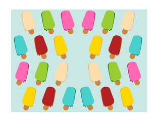 Ice cream set illustration