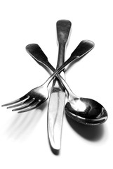 Group of Silverware Fork Spoon Knife