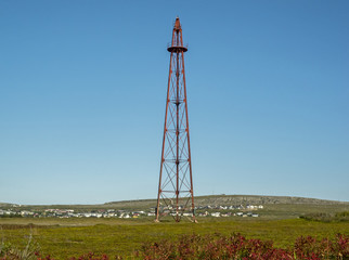 Luftschiffsmast/einer der letzten Luftschiffsmasten in Vads&ouml; in Nordnorwegen