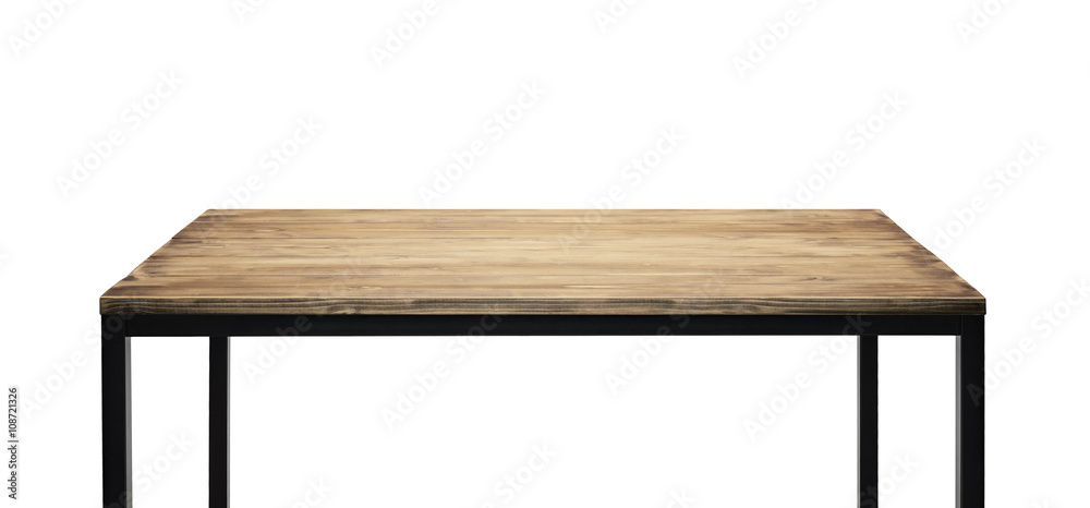 Wall mural wooden table top