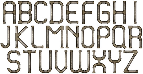pipe alphabet letters