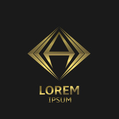 Golden A letter