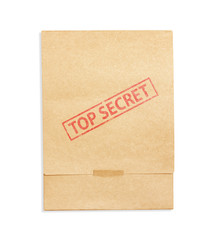 Top secret folder isolated on white background