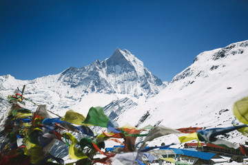 Prayer flags at Himalayas