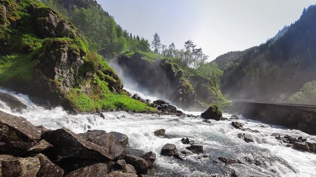 Latefossen waterfall, Norway