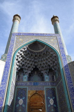 Imam(Shah) Mosque ceiling in Naqsh-e Jahan Square, Esfahan