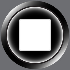 Fototapeta premium Icon black stop symbol