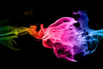 Fototapeta na wymiar abstract colorful Fire flames on black background