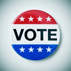 vote badge for the United States election