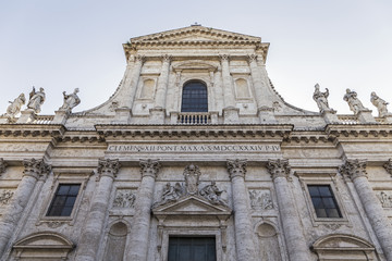 Fototapeta na wymiar Exterior of San Giovanni dei Fiorentini in Rome, Italy