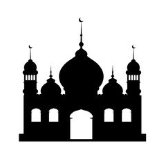 Silhouette of mosque