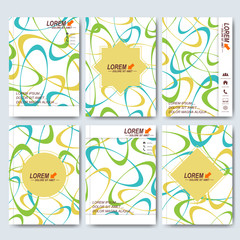Modern vector templates for brochure, flyer, cover magazine or report in A4 size. Business, science, medicine and technology design. Background with colorful circles