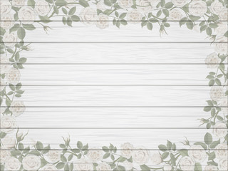 Wooden signpost covered of ivy sticks out of the grass. The template with blank space for text.