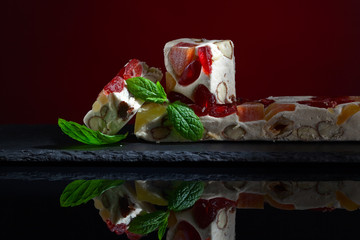  Soft nougat with tropical fruit