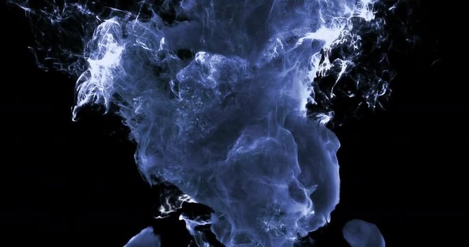 Motion Background VJ Loop - Blue Particles 4k + Matte