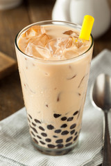 Homemade Milk Bubble Tea with Tapioca