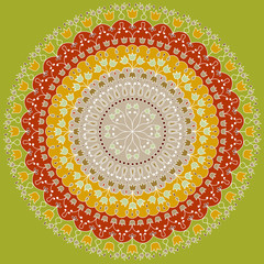 Colorful round ornate