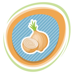 Onion colorful icon