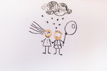 boy girl picture wedding rings