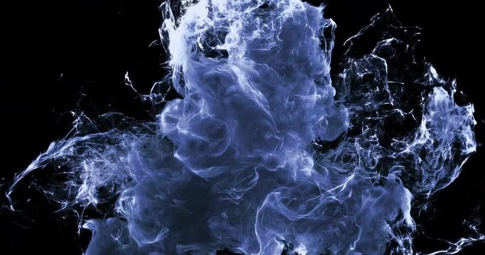 Motion Background VJ Loop - Blue Particles 4k + Matte