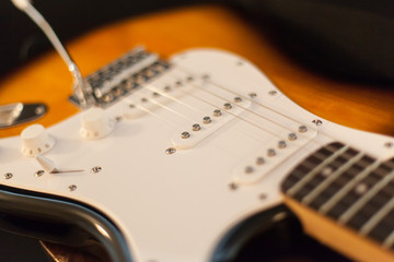 Fototapeta na wymiar Close up of electric guitar