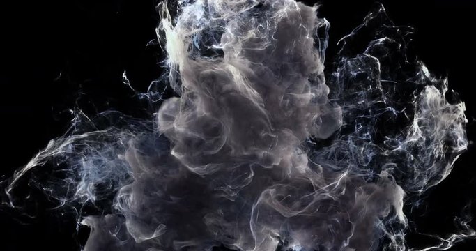 Motion Background VJ Loop - Noire Smoke Particles 4k + Matte