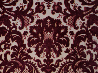 tapisserie royal ornement château tissu velour bordeau dessin g