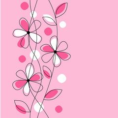 Vintage flat floral pattern