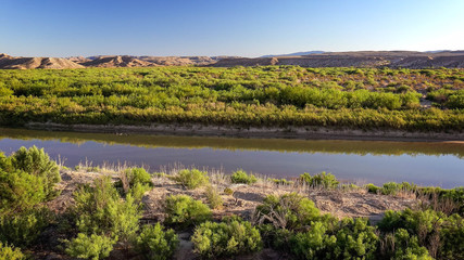 Fototapeta na wymiar Rio Grande river in Big Bend National Park Texas