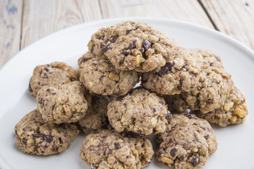 chocolate chip cookies and almond cookies