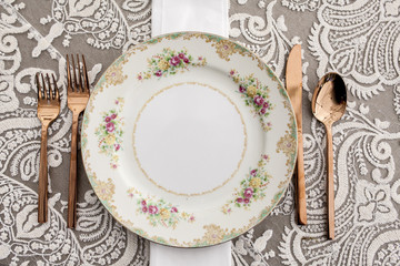 vintage place setting