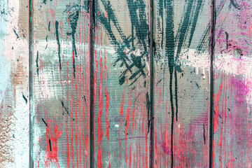 Old painted wood wall - texture or background