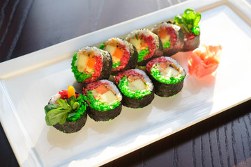 Sushi set, Japanese food