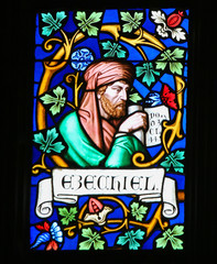 Stained Glass - the Prophet Ezekiel