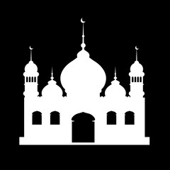 Silhouette of mosque