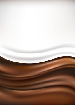 milk splash on chocolate background
