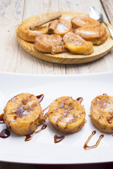 plate with torrijas, typical spanish