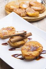 plate with torrijas, typical spanish