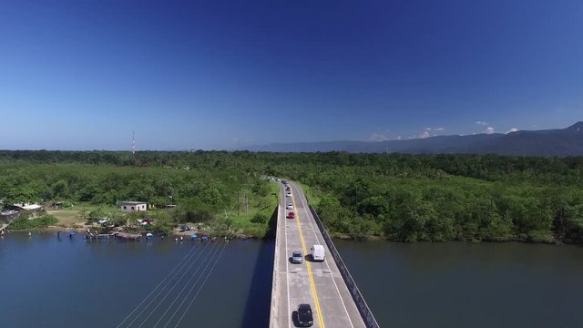 Aerial View of Mogi Bertioga road in Sao Paulo, Brazil