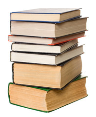heap of books isolated on the white background