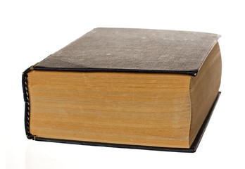 old black book isolated on the white background
