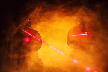 laser sights in the smoke